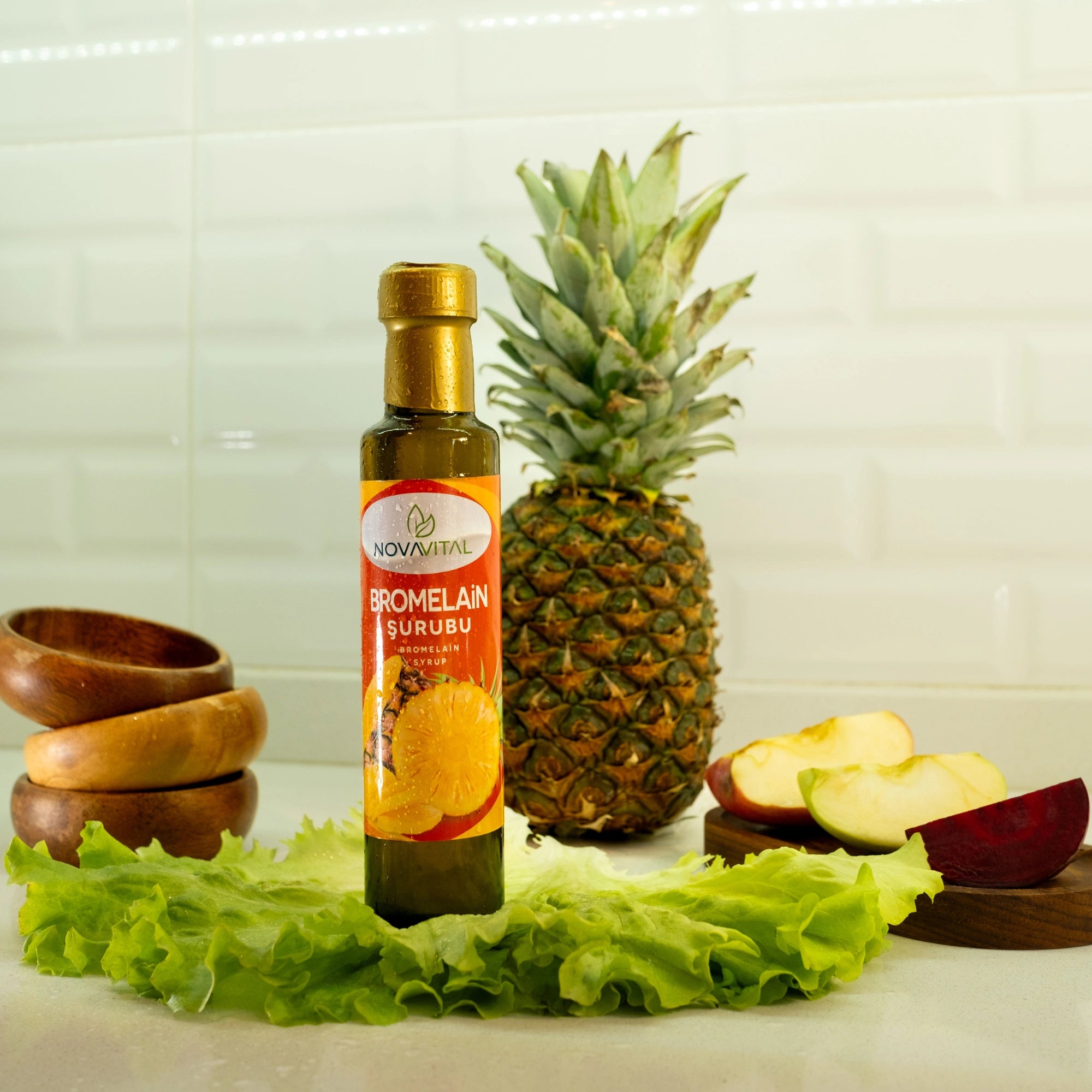 Bromolin Sirkesi — Ananas Enzimi, L-Carnitin ve Koenzim Q10 Formülü